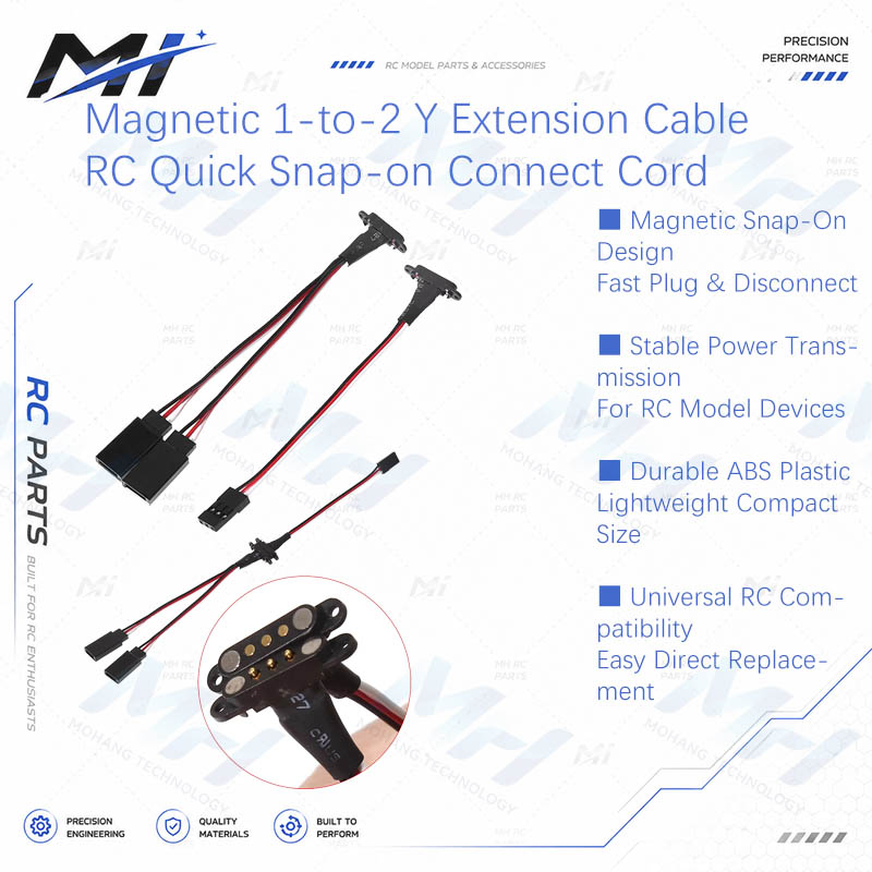 Rc Helicopter Remote Control - Cavo di prolunga magnetico 1-a-2 con