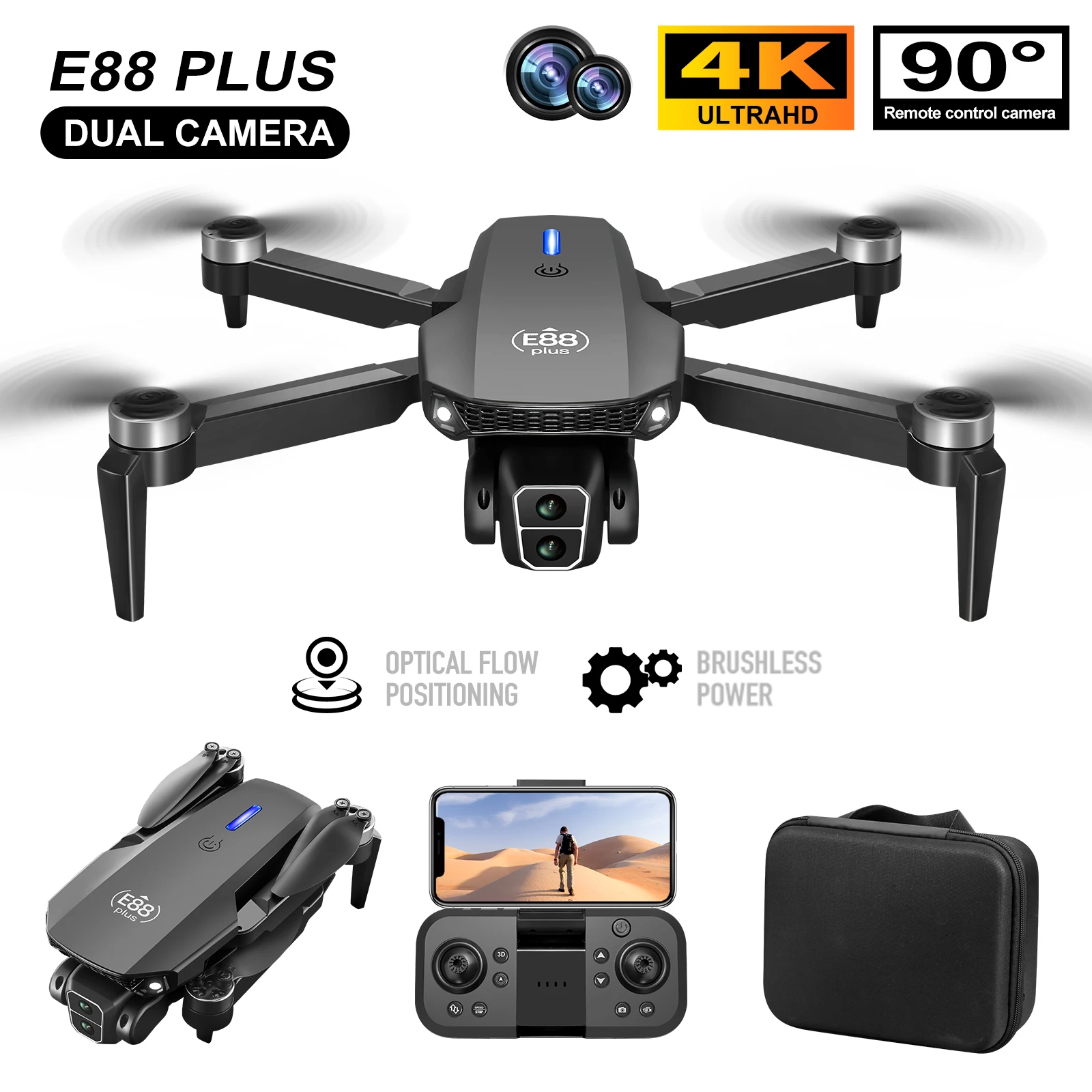 Nuovo drone quadricottero E88  - Rc Helicopter Electric recensione e prezzo